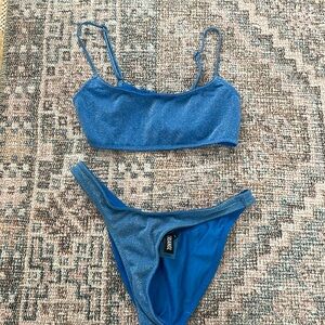 Triangl blue sparkle bikini